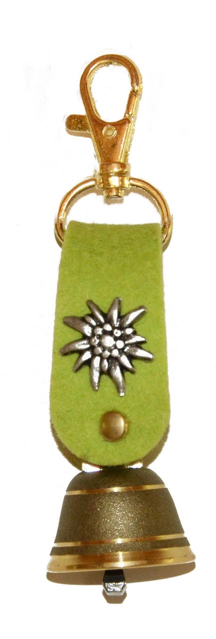 Campana portachiavi souvenir 30 mm verde